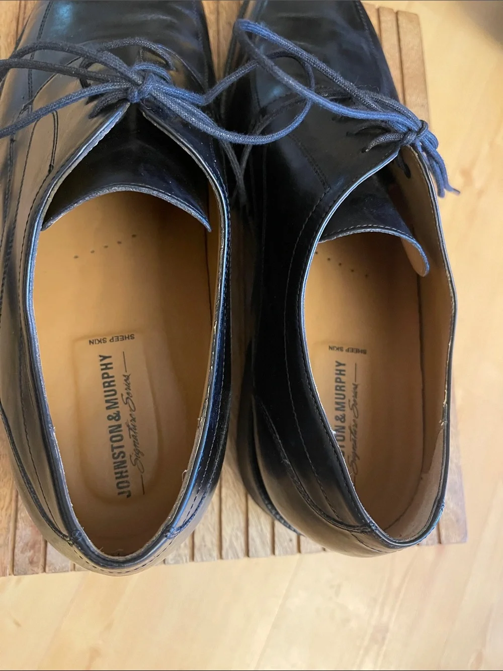 Johnston & Murphy stitched leather